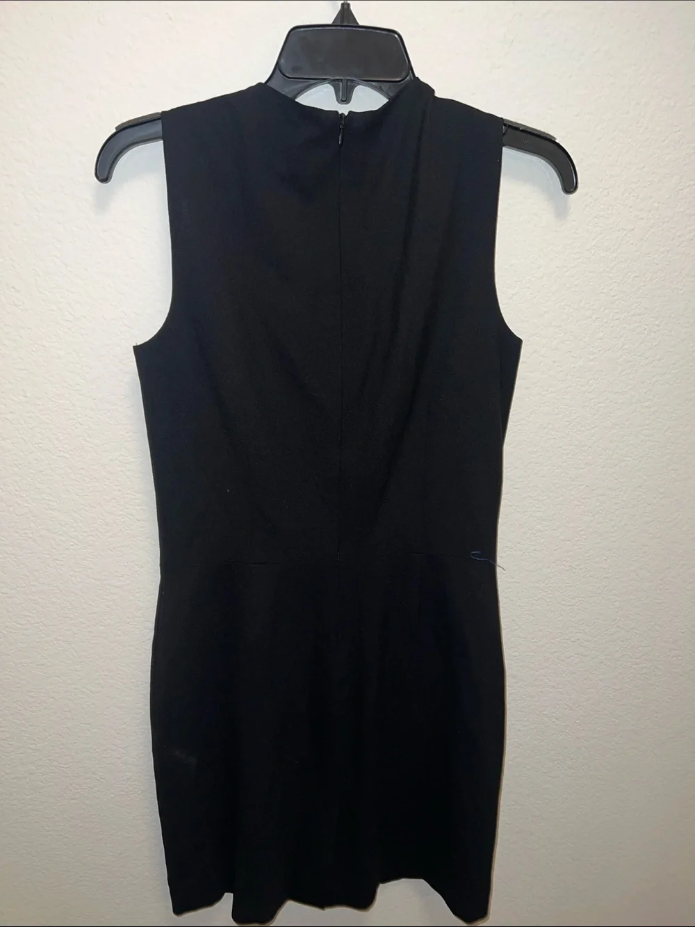 Theory Black Sleeveless Mini Sheath wool blend Dress LBD Sz 4 office work summer